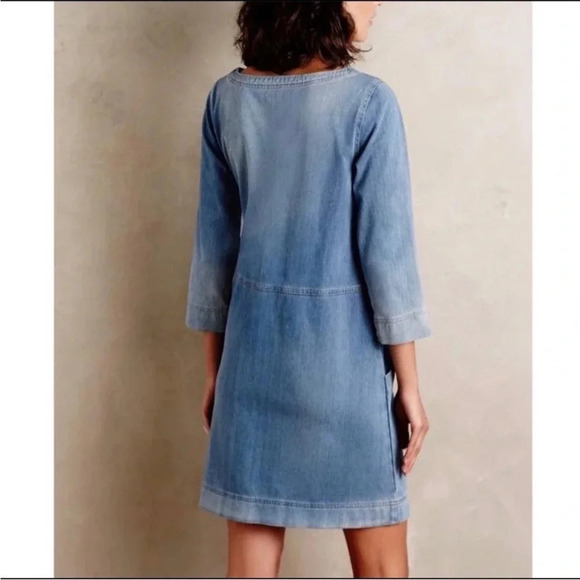 AG Adriano Goldschmeid Denim Knit Cocoon Soft Jean Dress Size Small - Picture 2 of 9